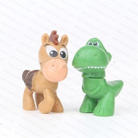 Mainan Buzz Woody Laris Manis 17pcs Set Figur Mini Plastik untuk Mesin Gashapon Mainan Kapsul 2 Inci