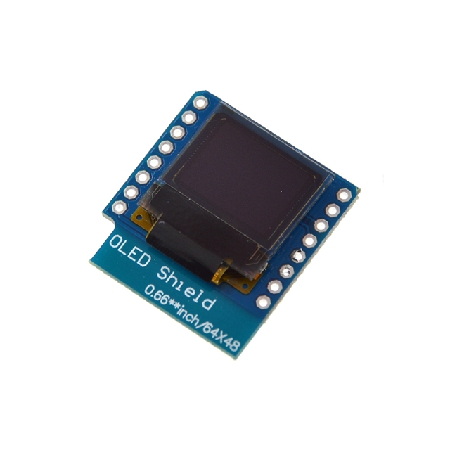 ESP32 Minikit OLED Shield for D1 mini 0.66" inch 64X48 IIC I2C
