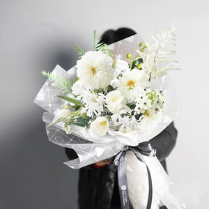 Nouveau Papier d'Emballage Floral Mat Transparent Imprimé à l'Encre Recyclable en Forme de Cœur, <span class=keywords><strong>Film</strong></span> Gelée Imperméable Love Launcher-Jelly - Product Image 2