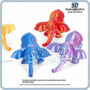 Figurine d'éléphant africain imprimée en 3D avec articulations mobiles, modèle créatif, jouet de collection, ornement artisanal, nouveauté transfrontalière 1:1 - Product Image 4