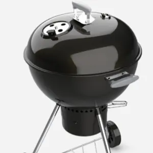 Griglia a carbone da 14 pollici BBQ Grill stufa da campeggio per cottura all'aperto griglia a carbone rotonda resistente portatile