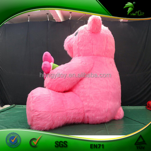 Ours rose géant en peluche gonflable avec fleur pour événement, <span class=keywords><strong>fête</strong></span> et décoration de <span class=keywords><strong>magasin</strong></span> - Product Image 3