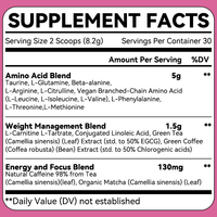 LIFE WORTH Fettarmes Pre-Workout-Energie getränk Private Label Branch Chain Aminosäuren Koffein Taurin Supplements Bulk Bag Sachet