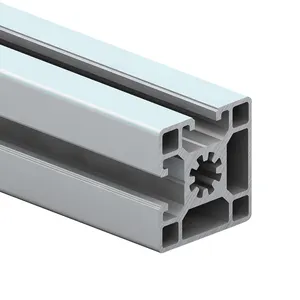 Tùy chỉnh 4545f 6063 T5 Bạc Anodized CNC gia công nhôm chuyển các bộ phận t-hồ sơ uốn cắt Hàn đấm dịch vụ