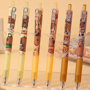 Капибара Kawaii мультяшная черная чернильная гелевая ручка для студентов канцелярские товары школьные и офисные принадлежности для детей подарок на день рождения - Product Image 3