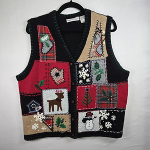 Gilet de Noël en tricot personnalisé de qualité supérieure Gilet en tricot festif sur le thème du <span class=keywords><strong>renne</strong></span> <span class=keywords><strong>Pull</strong></span> cardigan tendance à motif de <span class=keywords><strong>renne</strong></span> - Product Image 1