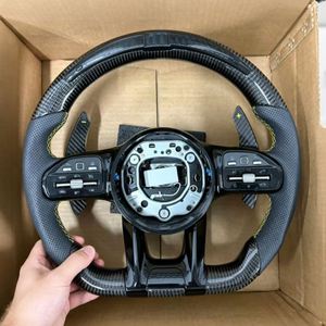 Housse de volant en daim véritable de haute qualité pour Mercedes A45 C E S 43 <span class=keywords><strong>63</strong></span> CLA <span class=keywords><strong>AMG</strong></span> CLS <span class=keywords><strong>SLC</strong></span> GLA GLE GLS - Product Image 6
