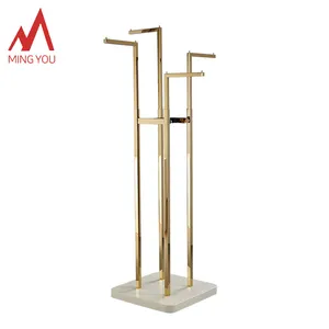 Clothing Rack Garment Shop Simple Style Gold Design Support Polished