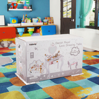 Mini coiffeuse rose en bois pour jeu d'imitation, mobilier de maquillage pour filles, jouet de jeu de rôle