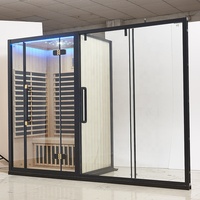 Combinaison de douche à vapeur, intérieur, Sauna en bois infrarouge, taille personnalisée, pour 2 personnes, salle de bain, Sauna