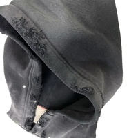 Sweat à capuche noir surdimensionné Vintage vieilli délavé à l'acide éclaboussures de peinture éponge française recadrée sweat à capuche personnalisé hommes vente en gros
