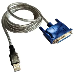 Cabo 2.0 usb para paralelo, cabo de conversão para impressora, 1.5m macho usb para 25pin 36pin fêmea