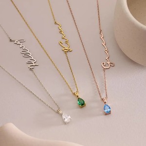 TD Gran Oferta Collar <span class=keywords><strong>de</strong></span> Acero Inoxidable <span class=keywords><strong>de</strong></span> Moda con Colgante <span class=keywords><strong>de</strong></span> Corazón <span class=keywords><strong>de</strong></span> Diciembre <span class=keywords><strong>y</strong></span> Piedra <span class=keywords><strong>de</strong></span> Nacimiento, con Nombre Personalizado <span class=keywords><strong>y</strong></span> Letra, Regalo Festivo - Product Image 4