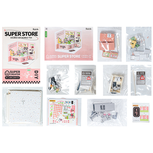Robotime Rolife Entrepôt américain Puzzle 3D en plastique DW006 <span class=keywords><strong>Kit</strong></span> de <span class=keywords><strong>maison</strong></span> miniature à faire soi-même avec lumière - Product Image 2