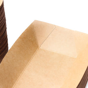 Barquette alimentaire jetable en papier kraft biodégradable écologique, pratique pour transporter les aliments - Product Image 6