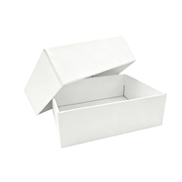 Boîte cadeau portable de luxe avec impression de logo personnalisé, base et couvercle blancs, insert en carton rigide, élégante, haut de gamme, écologique
