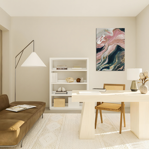 Tableau décoratif de luxe de style japonais traditionnel paysage marin abstrait toile peinture Art mural - Product Image 4