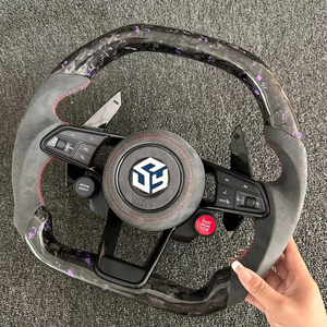 Volant en fibre de carbone forgée pour la modification et l'amélioration du volant du Volkswagen <span class=keywords><strong>Golf</strong></span> 8 GTI MK8 - Product Image 1