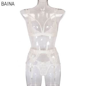 Ensemble de lingerie sexy pour femme, sous-vêtements, vêtements de nuit, dentelle florale noire, marque privée - Product Image 4