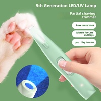 Tondeuse à poils pour animaux de compagnie avec lumière UV, tondeuse pour chat et chien, tondeuse pour pattes, kit rechargeable électrique