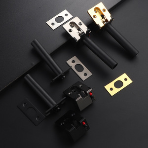 Cadena antirrobo oculta, cerrojo de aleación de zinc para puerta, superficie cepillada, diseño minimalista, puertas de gabinete, fácil instalación - Product Image 4