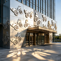 Revêtement mural en aluminium 3D personnalisé pour l'intérieur et l'extérieur, façade de bâtiment, panneaux décoratifs en métal sculpté