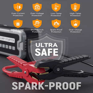 Démarreur de saut portable 6 en 1 d'urgence 24000mah 4000A <span class=keywords><strong>Booster</strong></span> de batterie de voiture et de camion <span class=keywords><strong>professionnel</strong></span> Banque d'alimentation pour le démarrage des véhicules - Product Image 6