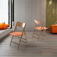 Design classique maison meubles de salle à manger haute qualité PU coussin chaises pliantes barre en acier au carbone utilisation de bureau