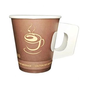 Gobelet en papier pour café de 10 oz pour boissons chaudes, gobelets en papier écologiques jetables, gobelets en papier brun à chaud - Product Image 1