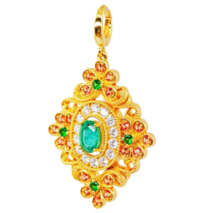 Colgante Moderno de Plata 925 con Circonita de UM Jewelry, con Baño de Oro de 18K, Certificado NGTC, Unisex, para Uso Diario, Regalo de Aniversario de Bodas - Product Image 2