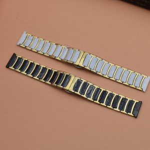 Bracelet montre intelligent en céramique avec bracelet respirant de luxe I-Beam en acier inoxydable compatible avec <span class=keywords><strong>Huawei</strong></span> GT pour Samsung 20 22mm - Product Image 3