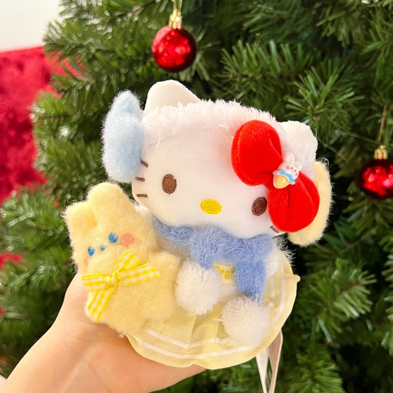 กระโปรงสีเหลืองพร้อมโบว์ - กระต่ายขนปุยสีเหลือง KT