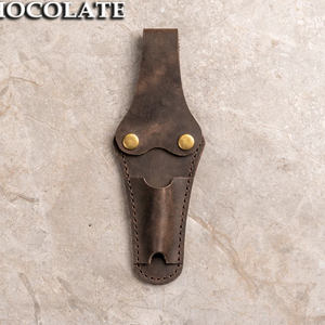 Pochette de tabac en cuir faite à la main cadeau de voyage pour père étui de tuyau en cuir véritable ceinture attachée Cigarette manchon homme cadeau - Product Image 3