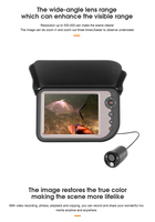 Caméra de pêche sous-marine portable HR-5025D avec écran 5,0 pouces, étanche IP68, détecteur de poissons, carte TF 32 Go, câble 25 m, angle 120°, autonomie 15h