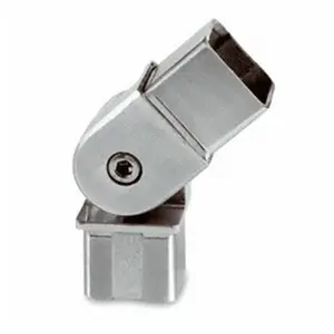 Inox 316 304不锈钢铸件，用于楼梯导轨的90度矩形方管转角连接器