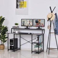 Vekin – mobilier de bureau moderne en acier et bois, bureau d'ordinateur avec étagères de rangement, table d'étude