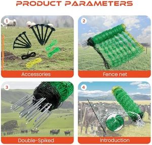 Màu Xanh Lá Cây điện PP hàng rào <span class=keywords><strong>Net</strong></span> đôi chỉ cừu lưới 3 'Chiều cao x 164' Chiều dài phong cách cao hàng rào Panels cho công viên ngoài trời sử dụng - Product Image 6