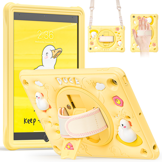 Kids Tablet Shockproof Hand Strap Stand Cover Tablet Case for iPad 7 8 9th 10.2 2019 2020 2021