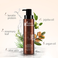 Vente en gros Crème lissante à la kératine brésilienne bio Huile d'argan naturelle Traitement lissant des cheveux au Botox