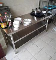 Peralatan Dapur Hotel Grosir Peralatan Makan Stainless Steel Meja Kerja Dapur