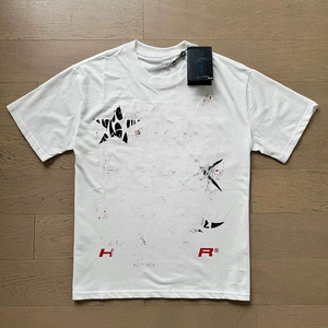 T-shirt Casual alla Moda a Maniche Corte da Uomo e Donna, Stampa Vintage Hell, Stesso Stile, Vestibilità Ampia, 260 Grammi, Star - Product Image 3