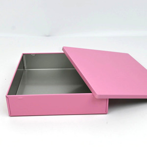 Ready Stock Flat Long Rectangular <b>Tin</b> Box Multi‑color Metal Tinplate Container For Cookie Chocolate Gift Card Document <b>Storage</b> - Product Image 4