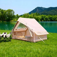 Tente de camping gonflable explosive, légère, quatre saisons, imperméable, une chambre, une porte, grand hublot, tissu Oxford 300D