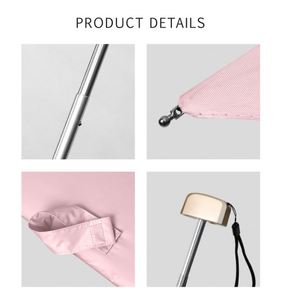 Parapluies de poche pliables 5 sections, petits et compacts, avec logo personnalisé, pour enfants et filles, voyage, soleil et pluie, promotionnels - Product Image 3