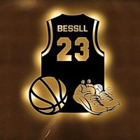 Letrero LED de neón personalizado Neonawall con diseño de camiseta de baloncesto y interruptor regulador de intensidad, ideal para bares, fiestas, Navidad, cumpleaños, decoración, venta al por mayor
