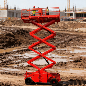 กรรไกรยกนั่งร้านเคลื่อนที่8เมตรล้ออฟโรดขับเคลื่อนด้วยตัวเองยกกรรไกรไฮดรอลิกเคลื่อนที่ได้ - Product Image 1