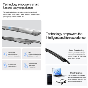 Gafas inteligentes personalizadas ODM AI <span class=keywords><strong>con</strong></span> traducción de vídeo en tiempo Real <span class=keywords><strong>sonido</strong></span> HIFI IP67 resistente al agua 170mAh batería precio al por mayor - Product Image 3