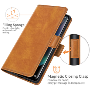 Pour <span class=keywords><strong>OPPO</strong></span> <span class=keywords><strong>Find</strong></span> X6 X5 X3 Pro Version mondiale portefeuille de luxe à rabat en cuir Pu - Product Image 3