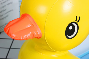 Vịt hình dạng trẻ em làm sạch tắm Bồn tắm trẻ mới biết đi phòng tắm bé Bồn tắm trẻ sơ sinh tắm hồ bơi bơm hơi - Product Image 6