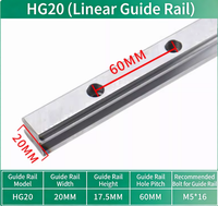 Guide linéaire, rail linéaire, bloc linéaire, systèmes de mouvement linéaire CNC HGR20 pour machines d'impression